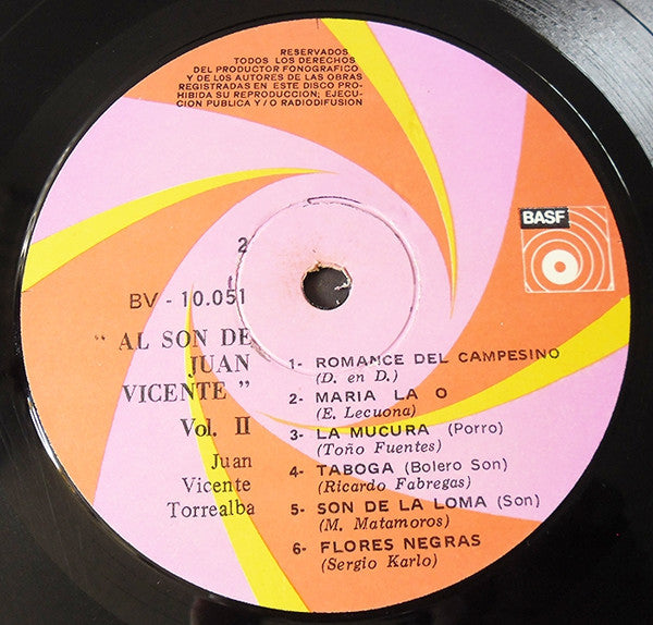 Juan Vicente Torrealba : Al Son De Juan Vicente Vol.2 (LP, Album)