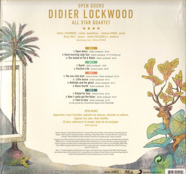 Didier Lockwood, Antonio Faraò, André Ceccarelli, Darryl Hall / All Star Quartet : Open Doors (2xLP, Album)