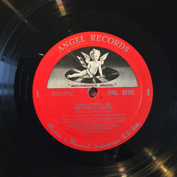 Johann Strauss Jr., Elisabeth Schwarzkopf, Nicolai Gedda, Erich Kunz, Karl Dönch, Emmy Loose, Hanna Ludwig, Peter Klein (2), Otto Ackermann : A Night In Venice (LP, Album, Mono)