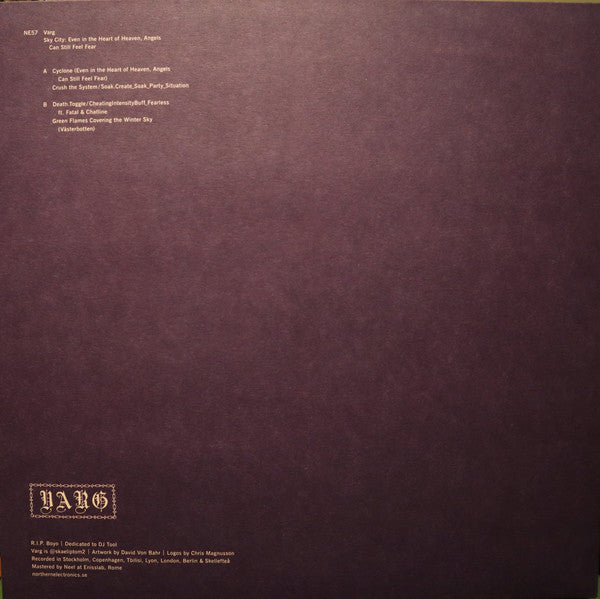 Varg (6) : Sky City: Even In The Heart Of Heaven Angels Can Still Feel Fear   (12")