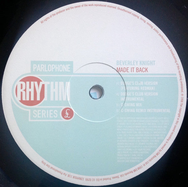 Beverley Knight : Made It Back (12", Promo)