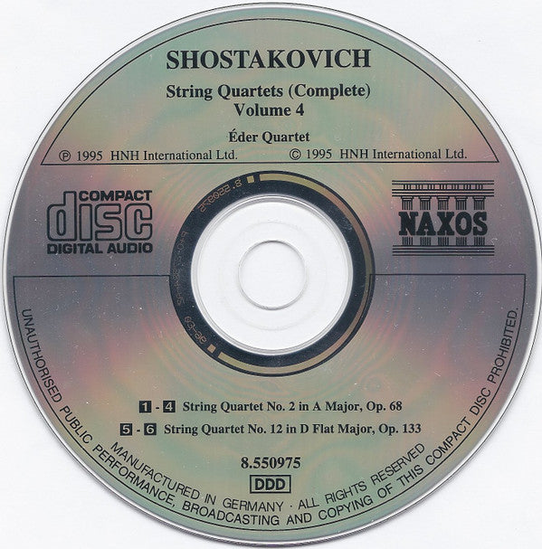 Shostakovich*, Éder Quartet : String Quartets (Complete) Volume 4 Nos. 2 And 12 (CD, Album, RE)