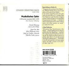 Johann Sebastian Bach - Davitt Moroney, Martha Cook, Janet See, John Holloway, Jaap ter Linden : L'Offrande Musicale = Musikalisches Opfer (CD)