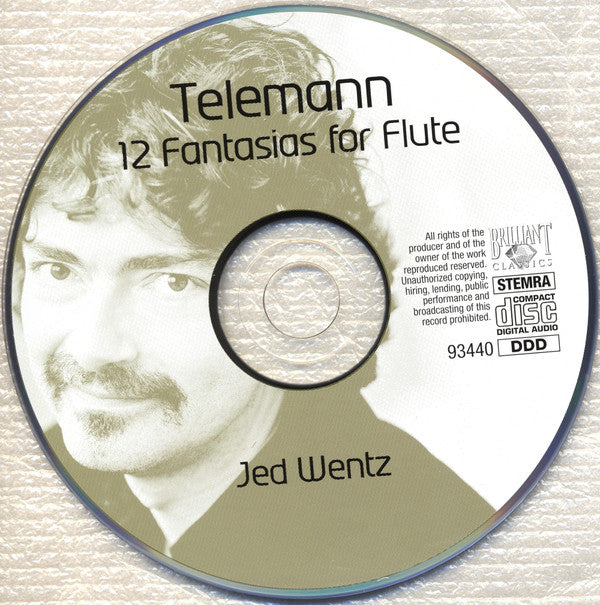 Telemann* / Jed Wentz : 12 Fantasias For Flute (CD, Album)