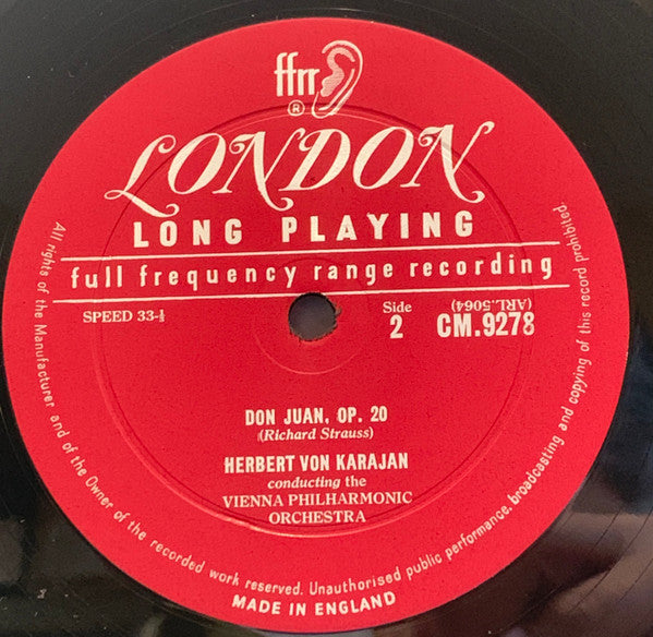 Pyotr Ilyich Tchaikovsky, Herbert von Karajan, Richard Strauss : Romeo And Juliet: Fantasy Overture / Don Juan (Op.20) (LP, Album, Mono)