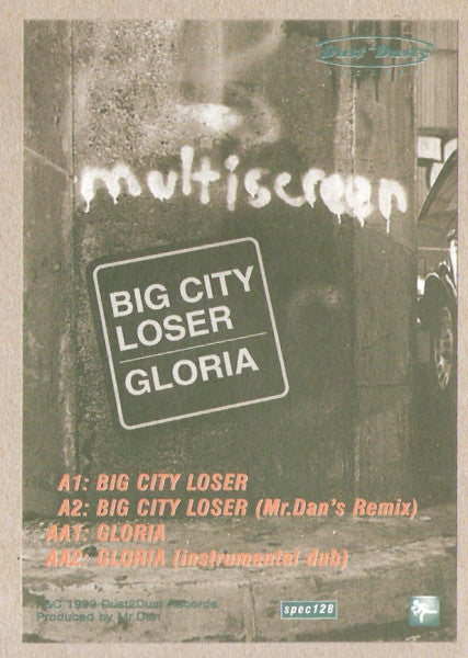 Multiscreen : Big City Loser / Gloria (12", W/Lbl)