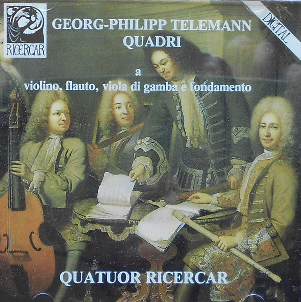 Georg Philipp Telemann, Quatuor Ricercar : Quadri A Violino, Flauto, Viola Di Gamba E Fondamento (CD)