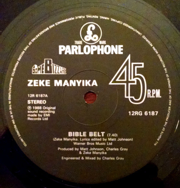 Zeke Manyika : Bible Belt (12", Gat)