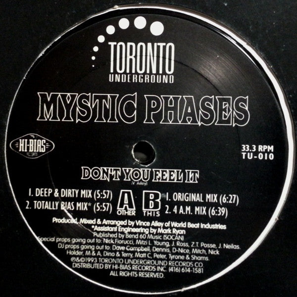 Mystic Phases : Don't You Feel It (12")