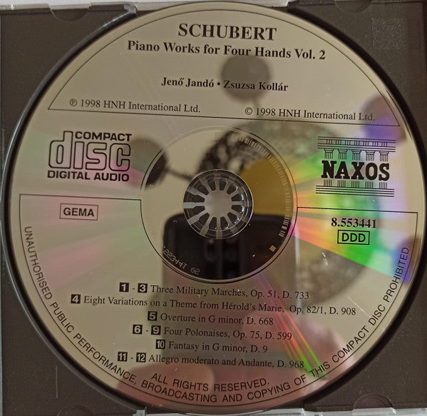 Schubert* : Piano Works For Four Hands, Vol. 2 (Three Military Marches - Four Polonaieses - Fantasy In G Minor) (CD)