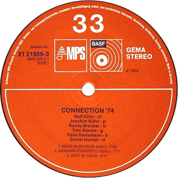 Rolf Kühn Group : Connection '74 (LP, Album)
