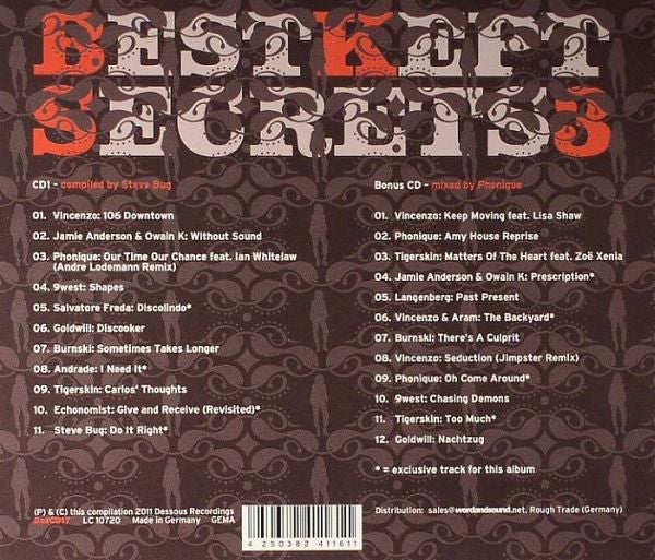 Various : Dessous' Best Kept Secrets 3 (CD, Comp + CD, Comp, Mixed)