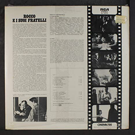 Nino Rota : Rocco E I Suoi Fratelli Original Soundtrack (LP, Album)