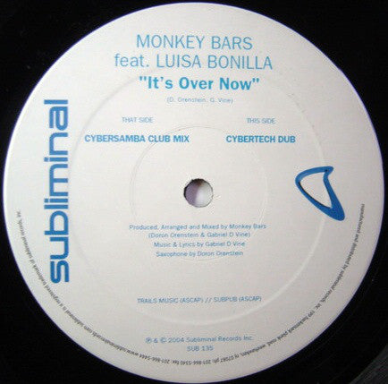 Monkey Bars : It's Over Now (12")