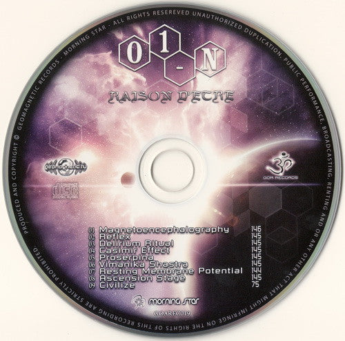 01-N : Raison D'Etre - Reason For Existence (CD, Album)
