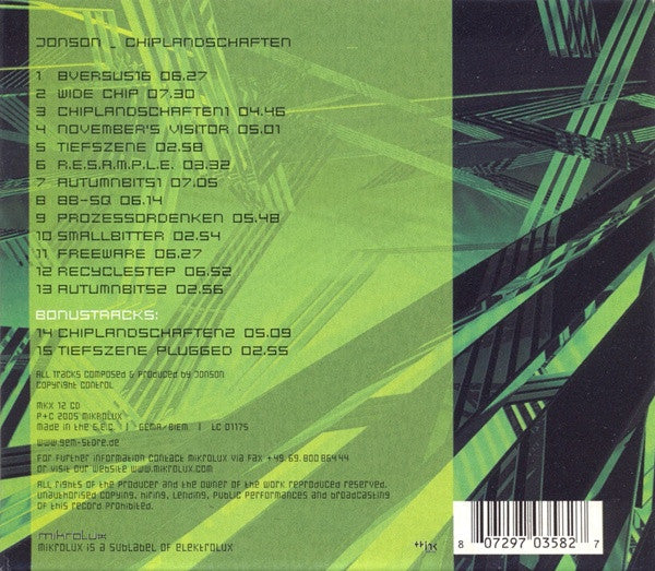 Jonson : Chiplandschaften (CD, Album)