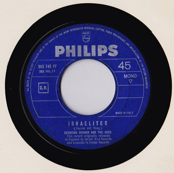 Desmond Dekker And The Aces* : Israelites / The Man (7", Mono)