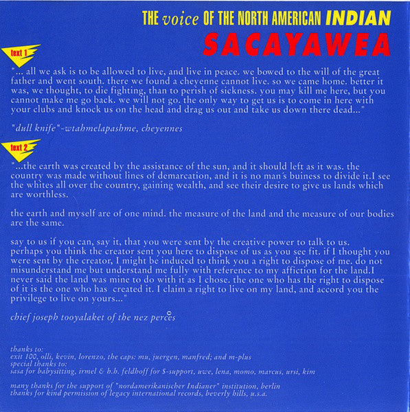 Sacayawea : The Voice Of The North American Indian (CD, Album)