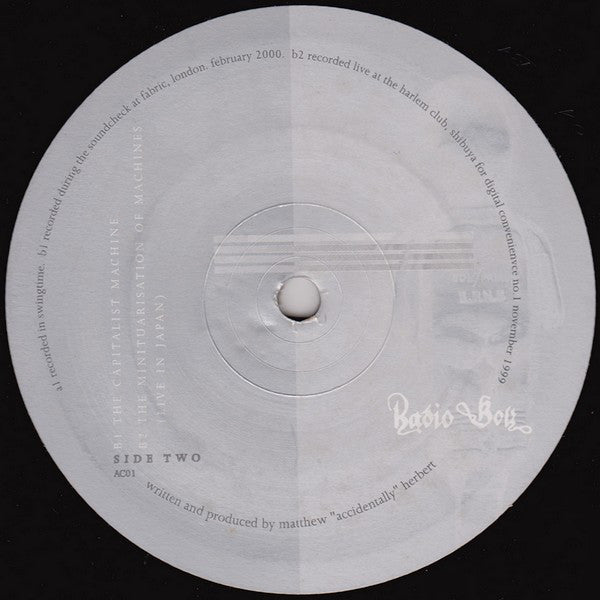 Radio Boy : A Machine Drilling For Oil (12")