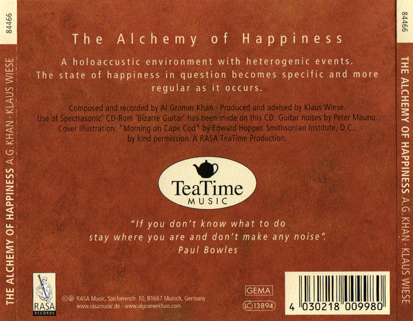 Al Gromer Khan &amp; Klaus Wiese : The Alchemy Of Happiness (CD, Album)
