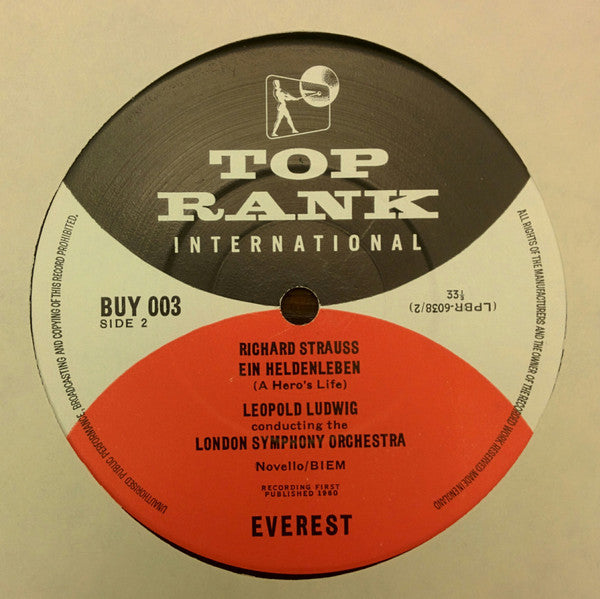 Richard Strauss, Leopold Ludwig, The London Symphony Orchestra : Ein Heldenleben Op. 40 (A Hero's Life) (LP)