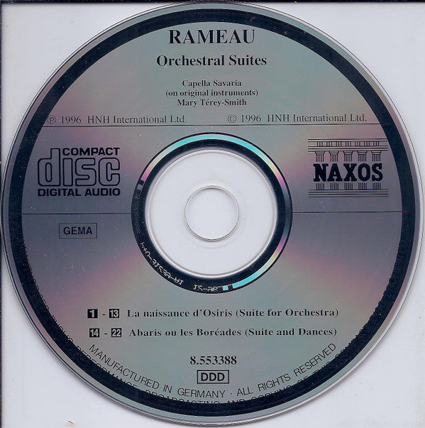 Rameau* - Capella Savaria, Mary Térey-Smith : La Naissance D'Osiris (Suite For Orchestra) / Abaris Ou Les Boréades (Suite And Dances) (CD)