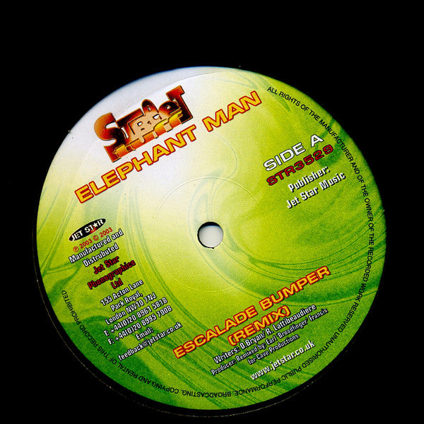 Elephant Man : Escalade Bumper (Remix) (12")
