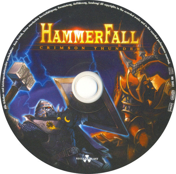 HammerFall : Crimson Thunder / Hearts On Fire (Comp, Sli + CD, Album + CD, Maxi, Enh)