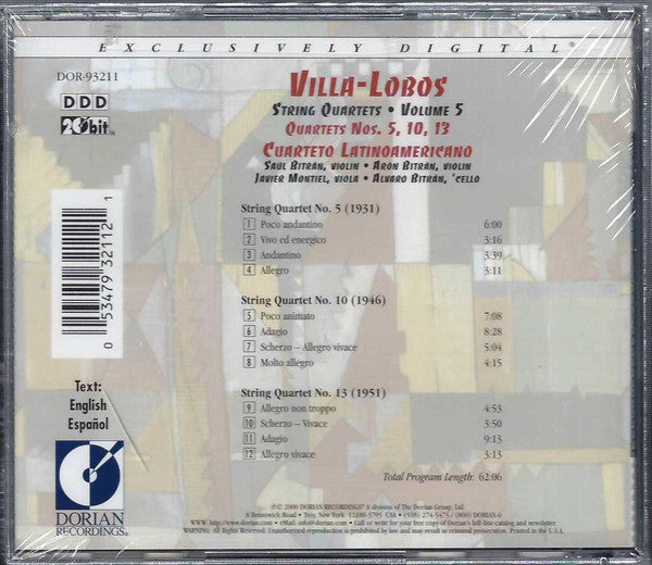 Villa-Lobos*, Cuarteto Latinoamericano : String Quartets, Volume 5 (CD, Album)