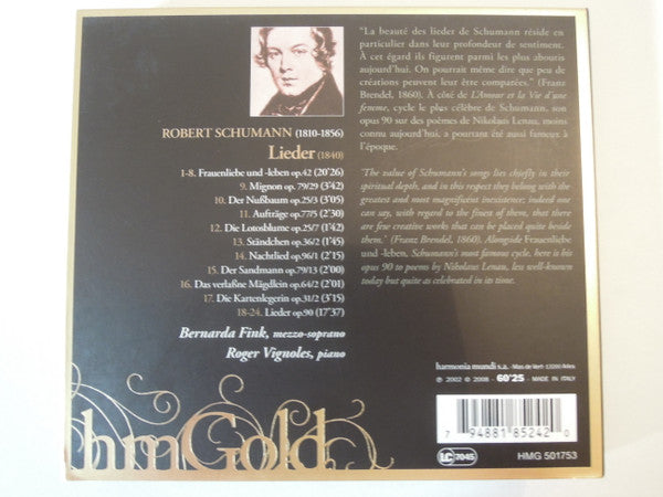 Robert Schumann - Bernarda Fink, Roger Vignoles : Frauenliebe Und -Leben / L'amour Et La Vie D'une Femme (CD, Album)